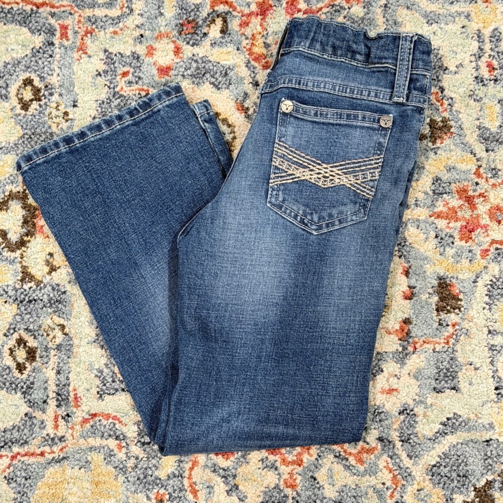 Wrangler 20X Jeans Boys 7 Regular Blue Bootcut Western Cowboy EUC
